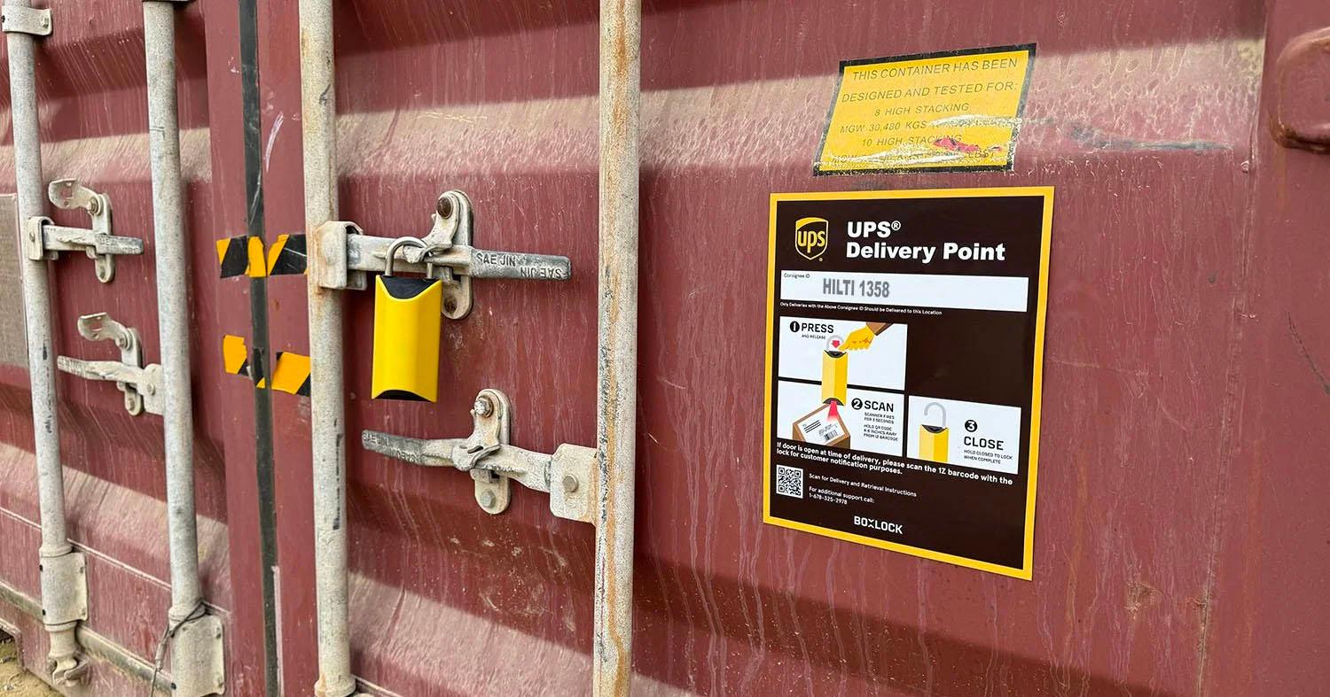 Jobsite delivery secured with BoxLock.
