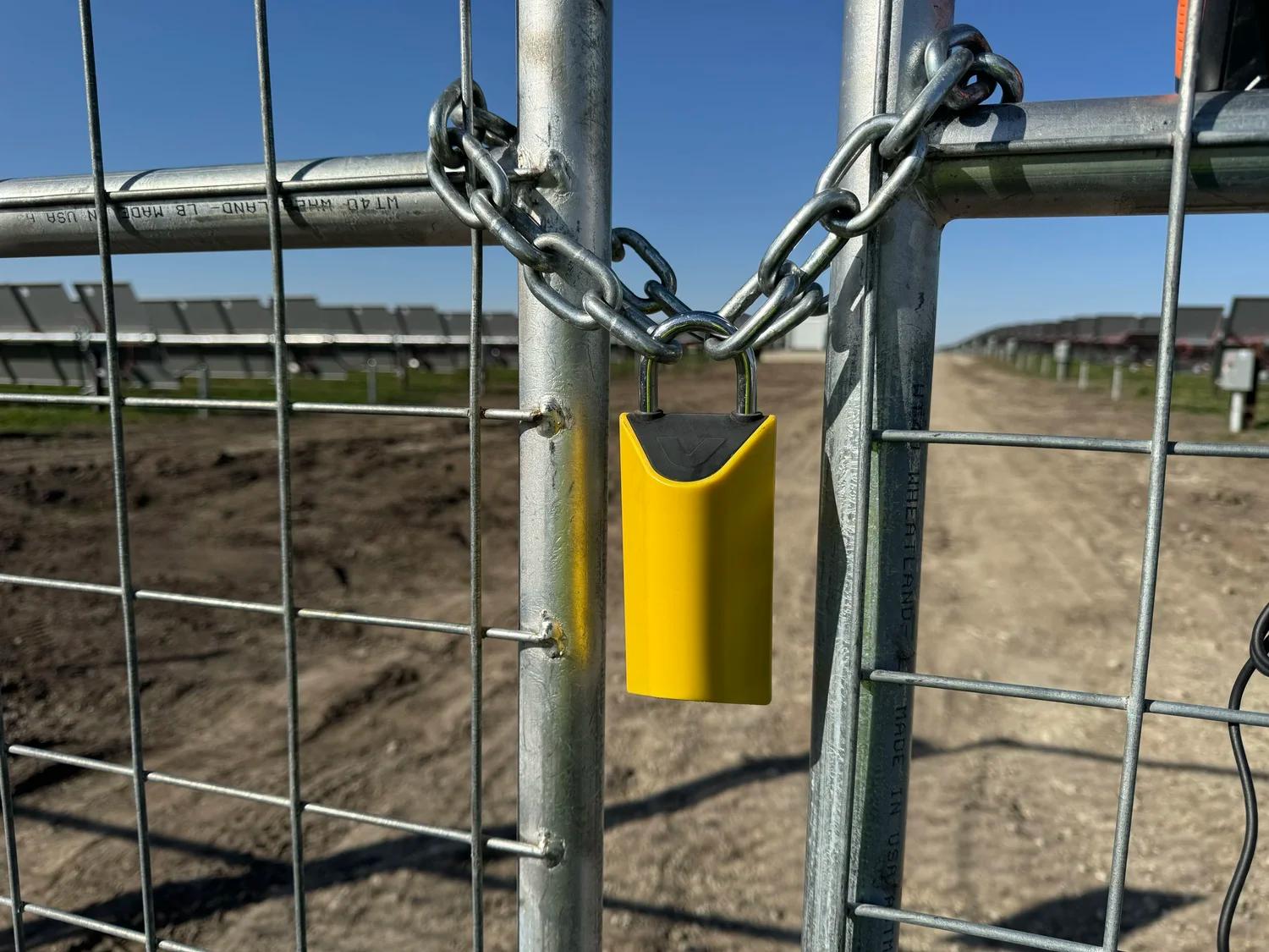 BoxLock securing access at a solar site.